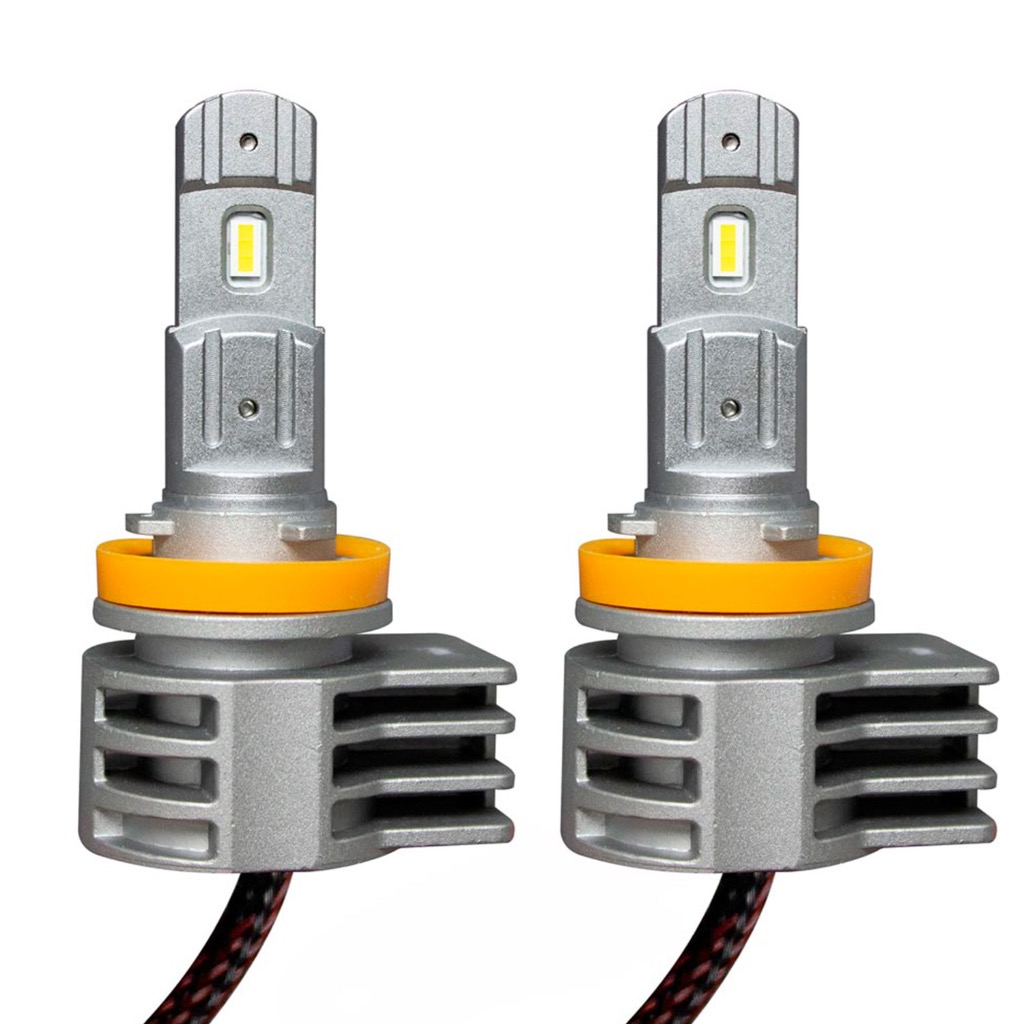 LTPAG Bombilla H11 LED Coche, 2pcs 72 W 12000LM H9 LED Faros Delanteros  Bombillas LED H8 H9 H11 Lámparas para Coches, Reemplazo de Luz Halógena y