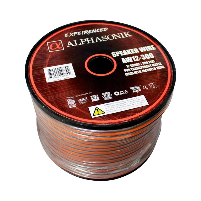 Cable para bocina calibre 12" 300FT Rollo