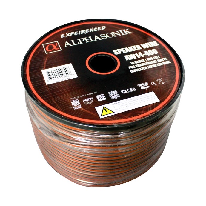 Cable para bocina calibre 14" 400FT Rollo