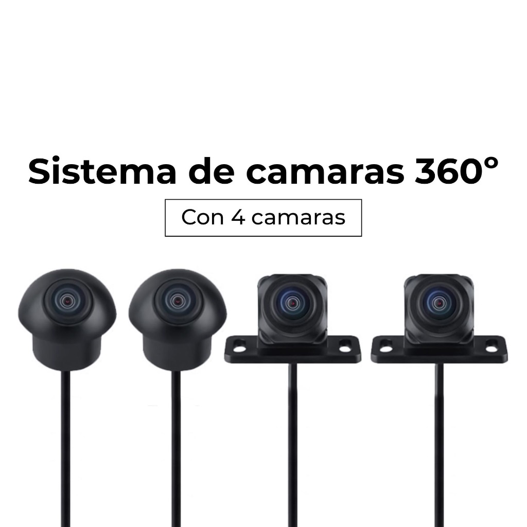 📷 KIT 4 Cámaras 360º 3D 1080P TOP VIEW 🚗
