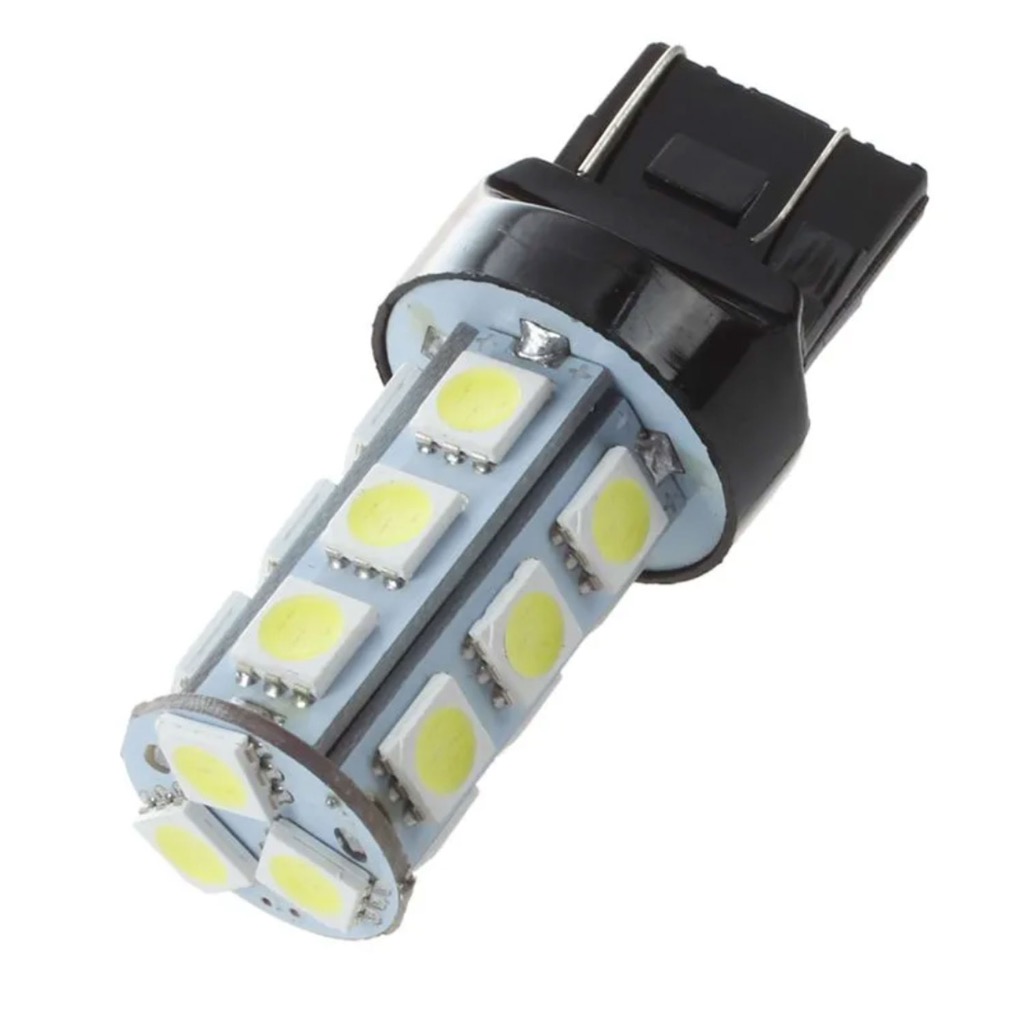 LUZ LED SOCKET 7443 18SMD 5050 BLANCO (UNIDAD)