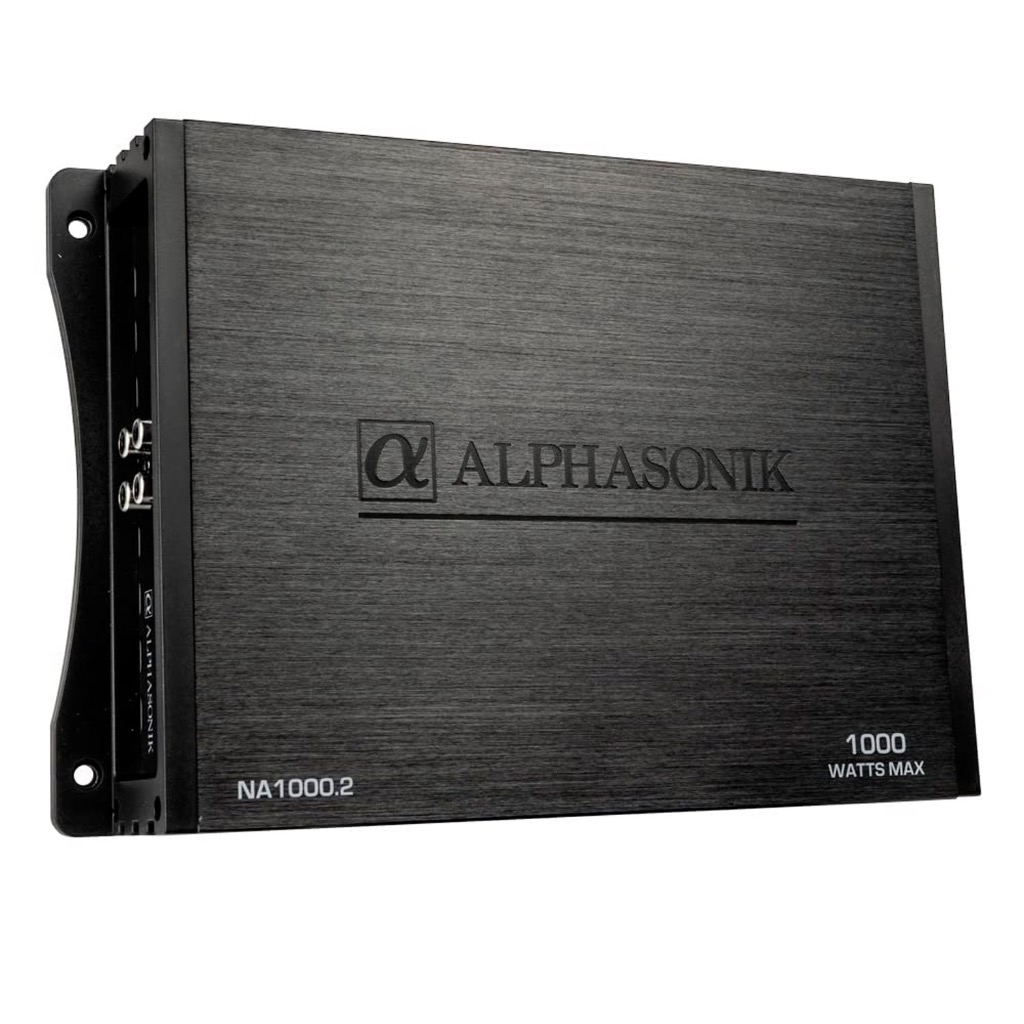 AMPLIFICADOR ALPHASONIK / 1000 WATT MAX / 2 CANALES NEURON /  CLASE AB / 120 WATTS RMS X 2 @ 2 OHMS / 240 WATTS RMS BRIDGE @ 4 OHMS - 14.4V