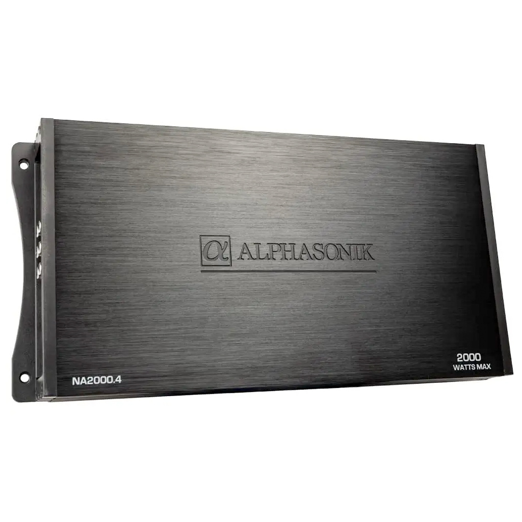 AMPLIFICADOR ALPHASONIK / 2000 WATT MAXIMO / 4 CANALES / NEURON CLASE AB / 140 WATTS RMS X 4 @ 2 OHMS  / 280 WATTS RMS X 2 @ 4 OHMS 
