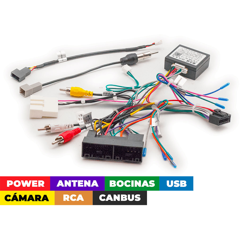 Arnes para radio Hyundai 2009+/ Kia 2010+ power+speakers+ antena+ cámara+ Usb+rca+canbus  RZ-HYK13