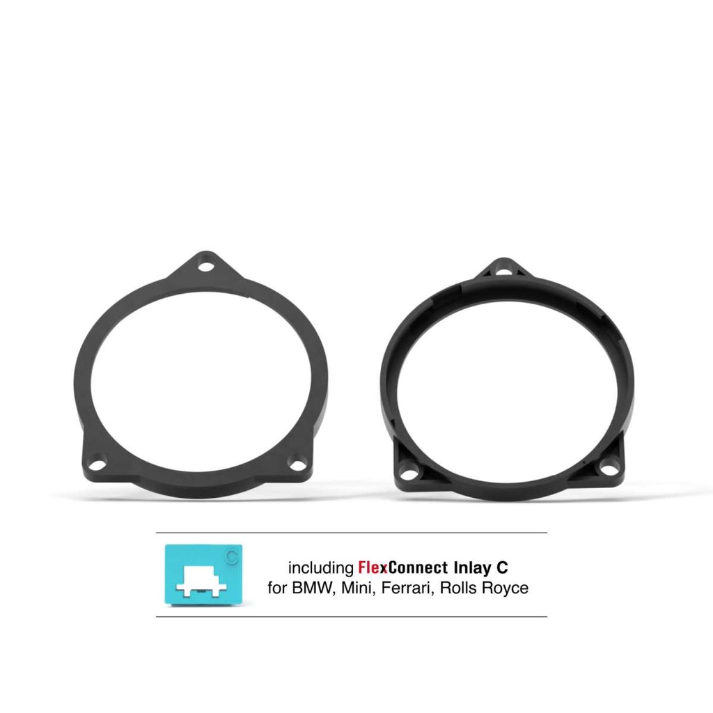 PLANTILLA HELIX COMPOSE / FlexMount100 adaptor ring for 4 inch / 100 mm HELIX COMPOSE midrange with FlexMount100 technology for BMW, Mini, Rolls Royce, Tesla, Peugeot, Citroen, Seat, Porsche, McLaren and Ferrari  [CI41001]