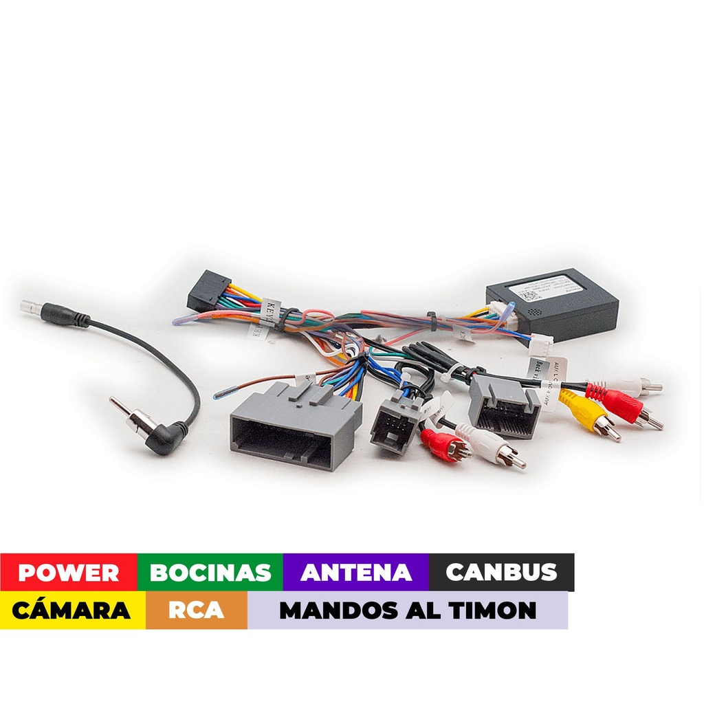 ARNES PARA RADIO FORD EDGE 2007-2010; EXPEDITION 2007-2014; EXPLORER 2006-2010; F-150 2007-2008; MUSTANG 2005-2009/ LINCOLN NAVIGATOR 2007-2014; MKX 2007-2015/ POWER+ SPEAKERS+ ANTENA+ WHEEL+ RCA+ CAMARA+ CANBUS