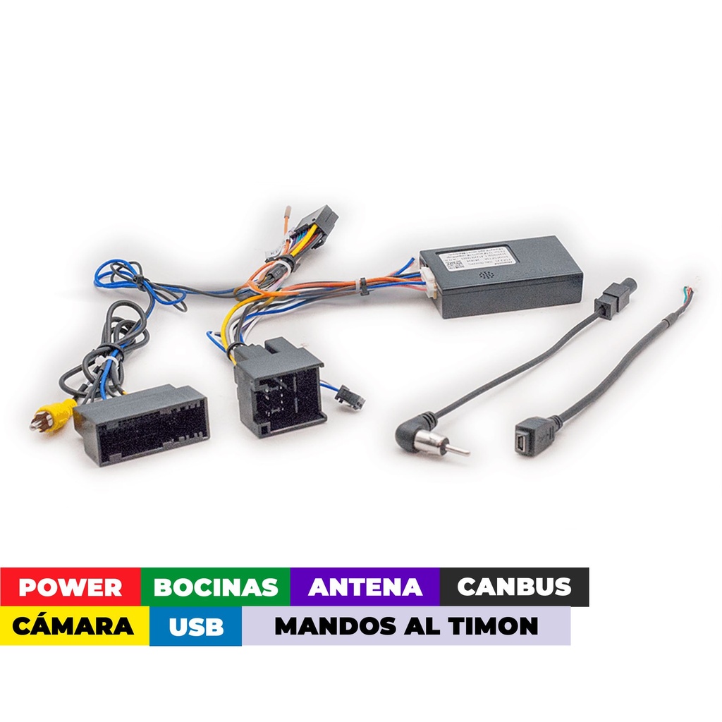 ARNES PARA RADIO FORD ECOSPORT (HIGH LEVEL) 2018+ POWER+ SPEAKERS+ ANTENA+ WHEEL+ USB+ CAMARA+ CANBUS