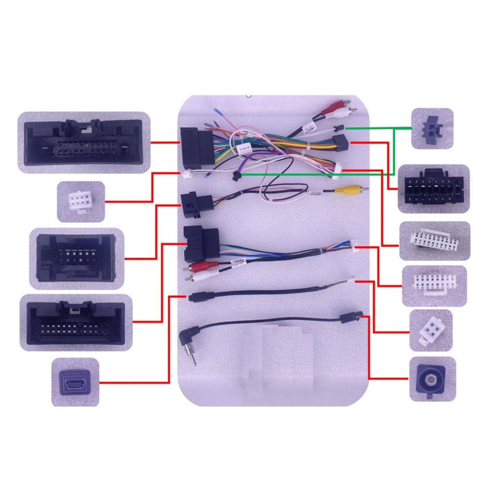 ARNES PARA RADIO FORD FOCUS 2012-18; C-MAX 2011-19; B-MAX, ECOSPORT, FIESTA 2013-17; KUGA, ESCAPE 2013-19; TORNEO (CONNECT, COURIER, CUSTOM), TRANSIT COURIER 2015-17/ POWER+ SPEAKERS+ ANTENA+ WHEEL+ CAMARA+ RCA+ US