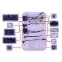 ARNES PARA RADIO FORD FOCUS 2012-18; C-MAX 2011-19; B-MAX, ECOSPORT, FIESTA 2013-17; KUGA, ESCAPE 2013-19; TORNEO (CONNECT, COURIER, CUSTOM), TRANSIT COURIER 2015-17/ POWER+ SPEAKERS+ ANTENA+ WHEEL+ CAMARA+ RCA+ US