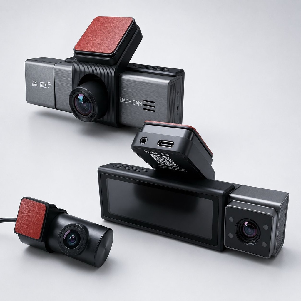 DASHCAM DVR 3.2" WIFI, GPS RESOLUCIÓN 4K+2K+2K, VISIÓN NOCTURNA 