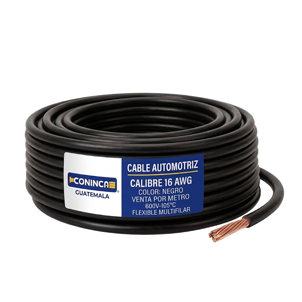 CABLE AUTOMOTRIZ CALIBRE 16 NEGRO (METRO)