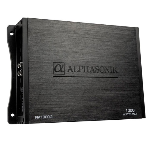 [NA1000.2*] AMPLIFICADOR ALPHASONIK / 1000 WATT MAX / 2 CANALES NEURON /  CLASE AB / 120 WATTS RMS X 2 @ 2 OHMS / 240 WATTS RMS BRIDGE @ 4 OHMS - 14.4V