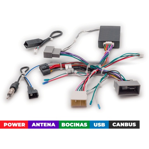 [16-073] Arnes para radio Honda 2012-15 Power+speakers+antenna+usb+canbus RZ-HD06