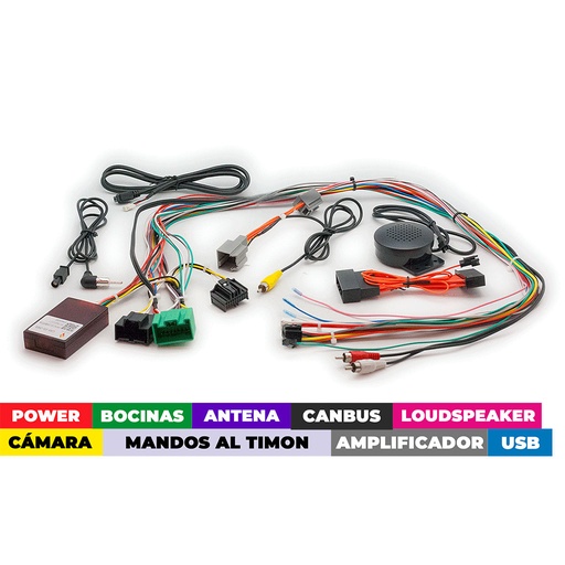 [16-102] Arnes para radio Chevrolet 2009+/ Power+speakers+antenna+wheel+camera+usb+amp+loudspeaker+canbus GM-SS-04A