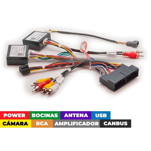 [16-119] Arnes para radio Hyundai 2009+/ Kia 2010+/ Power+speakers+antenna+camera 16pin+usb+rca+amplifier+canbus RZ-HYK13 y RZ-HYK14