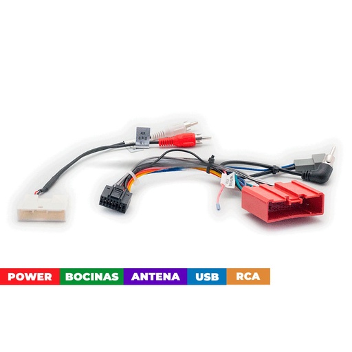 [16-178] Arnes para radio Mazda 2001+/ Power+ speakers+antenna+usb+rca