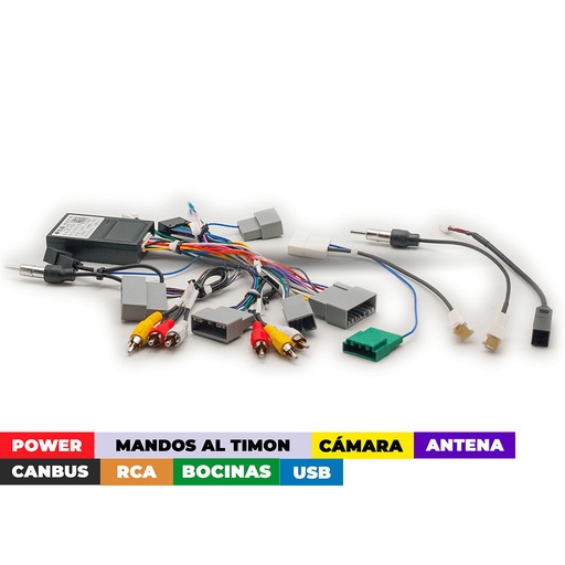 [16-228] Arnes para radio Honda Civic, CR-V 2017+/ Power+speakers+antenna+wheel+ camera+usb+rca+canbus RZ-HD06