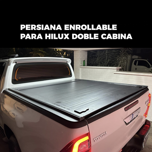 [RLM-08] PERSIANA ENROLLABLE DE ALUMINIO PARA DOBLE CABINA TOYOTA HILUX 2020+