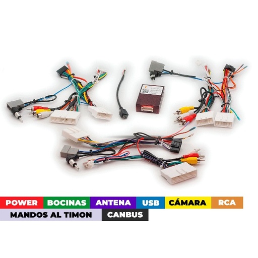 [16-139] ARNES PARA RADIO NISSAN 2019+ (Select models) power + speakers + antenna+ camera 360 + wheel + usb +rca + canbus