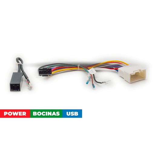 [16-010] Arnes para radio Mitsubishi 2007+ power+ speakers+ usb