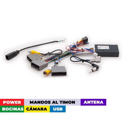 [16-302] Arnes para Honda Fit 2014+; HR-V, Vezel 2014-2019+ City 2015+ Gienia 2017+ Envix 2019+ Crider 2020+ Power+ speakers+ antena+ wheel+ camara+ usb+ canbus