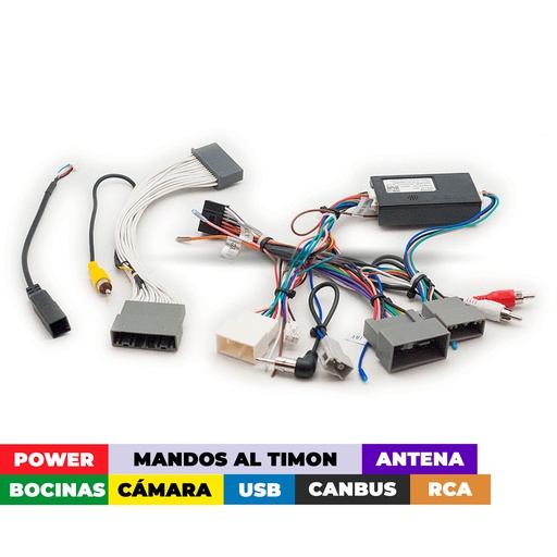 [16-303] Arnes para Honda Civic 2012-2015; CR-V Low Version 2012-2015/ Power+ speakers+ antena+ wheel+ camara+ usb+ rca + canbus