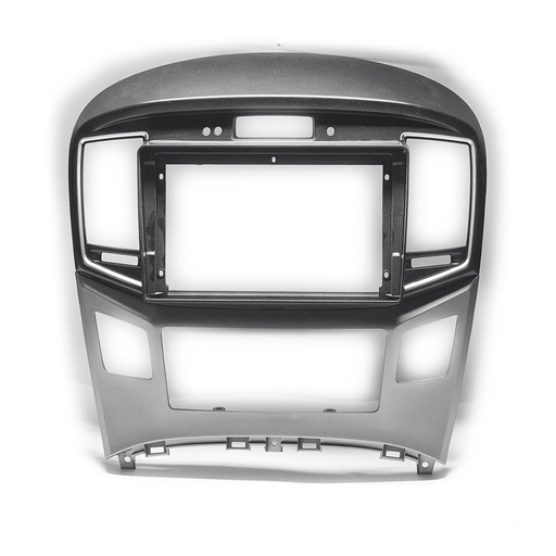 [22-635] DASHKIT 9" HYUNDAI H-1, STAREX, I800, IMAX, ILOAD 2015-2021 (NEGRO Y PLATEADO) VERSIÓN CON RELOJ